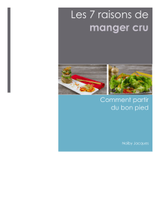 Les 7 raisons de manger cru