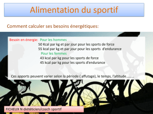 Alimentation du sportif - Nicolas diététicien nutritionniste coach sportif