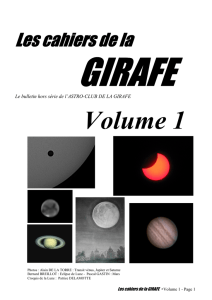 Les Cahiers de la GIRAFE (hors série) - Astro