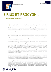 sirius et procyon - L`Association Française d`Astronomie