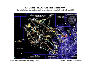 la constellation des gemeaux