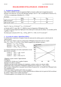 diagrammes d`ellingham - exercices