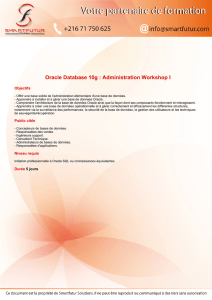 Oracle Database 10g : Administration Workshop I
