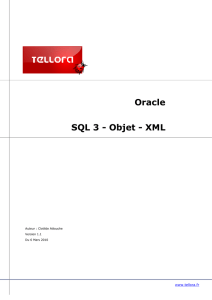 Oracle SQL 3-Objet-XML