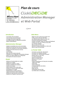 Click and DECiDE Administration et Portail Web (pdf 65 - Micro-Host