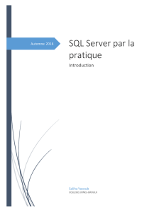SQL Server - Saliha.Yacoub
