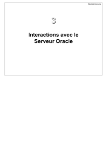 Interactions avec le Serveur Oracle