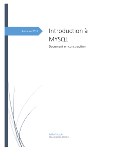 MySQL en bref - Saliha.Yacoub