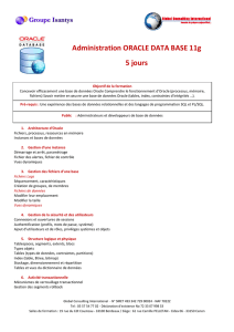 Administration Oracle Database 11g_5 jours