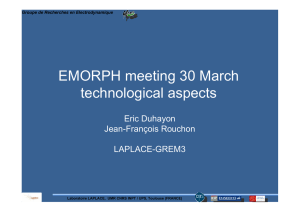 EMORPH meeting 30 March technological aspects