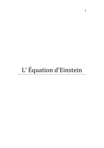 L` Équation d`Einstein