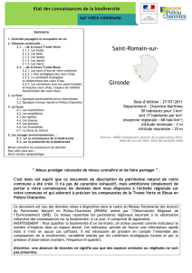 Saint-Romain-sur- Gironde - Observatoire de l`Environnement en