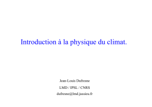Introduction à la physique du climat.