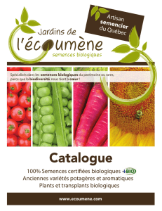 Catalogue - Jardins de l`Écoumène