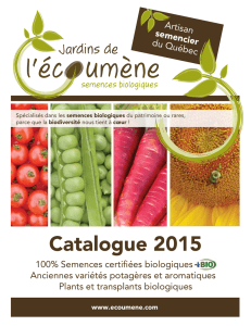 Catalogue 2015 - Jardins de l`Écoumène