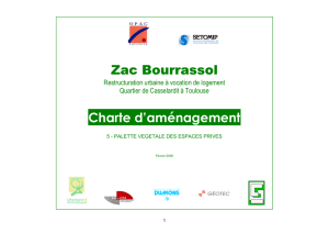 Zac Bourrassol Charte d`aménagement