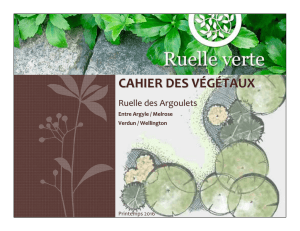 cahier des végétaux - Ruelle des Argoulets