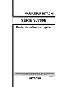 VARIATEUR HITACHI SÉRIE SJ700B Guide de référence rapide