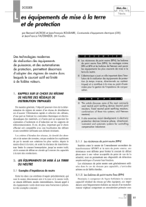 DOSSIER Ne es équipements de mise à la terre et de protection par