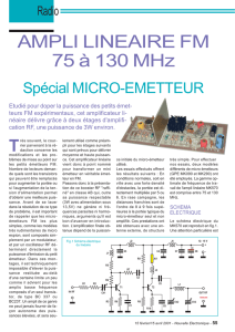 Ampli lineaire FM 75 à 130 MHz