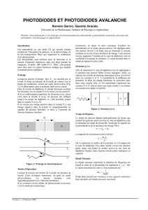 Photodiodes et Photodiodes Avalanche