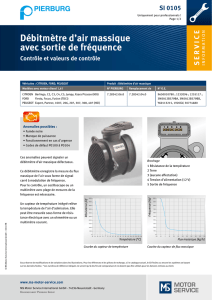 Débitmètre d`air massique avec sortie de fréquence