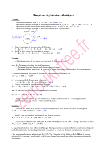 Récepteurs et générateurs électriques