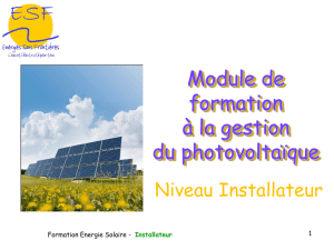 Formation Solaire - niveau installateur version 1.0 français