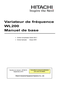 Variateur de fréquence WL200 Manuel de base