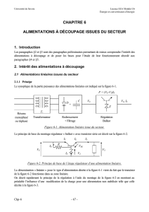 Alimentations à découpage issues du secteur