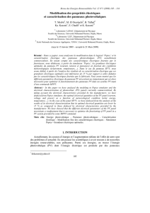 Modélisation des propriétés électriques et caractérisation des