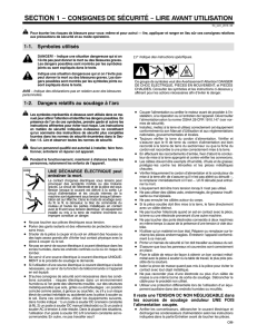 section 1 − consignes de sécurité − lire avant utilisation