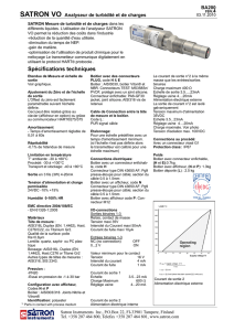 SATRON VO Analyseur de turbidité et de charges