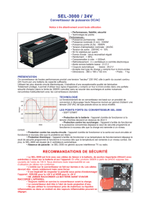 Notice Convertisseur 24 vers 230V - 3000W.