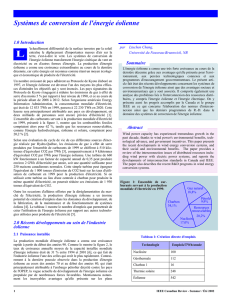 Systèmes de conversion de l`énergie éolienne