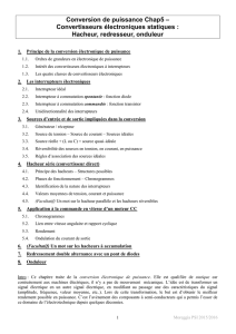 Conversion de puissance Chap5 – Convertisseurs électroniques