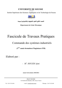 Fascicule de Travaux Pratiques - Institut Supérieur des Sciences