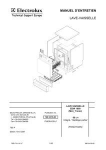 MANUEL D`ENTRETIEN LAVE-VAISSELLE
