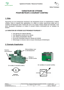 variateur de vitesse pour moteur a courant continu