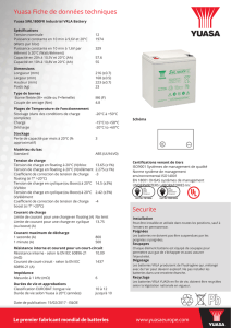 Yuasa SWL1800FR Industrial VRLA Battery