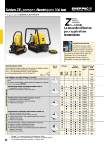 Séries ZE, pompes électriques 700 bar