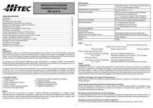 NOTICE D`UTILISATION CHARGEUR X4 AC PLUS Réf