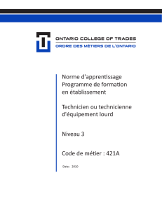 Normes de programme - Ontario College of Trades