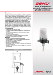 Boîtier de contrôle et de commande avec électrovanne pilote 3/2