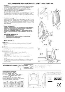 Notice technique pour projecteur LED 200W / 100W / 50W / 30W