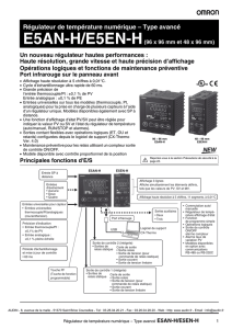 OMRON - Information: Regulateur de process - E5EN-H, E5AN-H