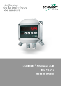 SCHMIDT Afficheur LED MD 10.015 Mode d`emploi