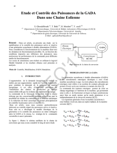 Etude et Contrôle des Puissances de la GADA Dans une Chaine