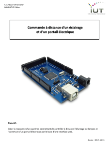 Commande à distance d`un éclairage et d`un portail électrique