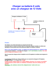 Charger sa batterie 6 volts avec un chargeur de 12 Volts